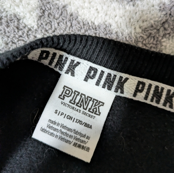 PINK Victoria's Secret Black Crewneck - Picture 2 of 2